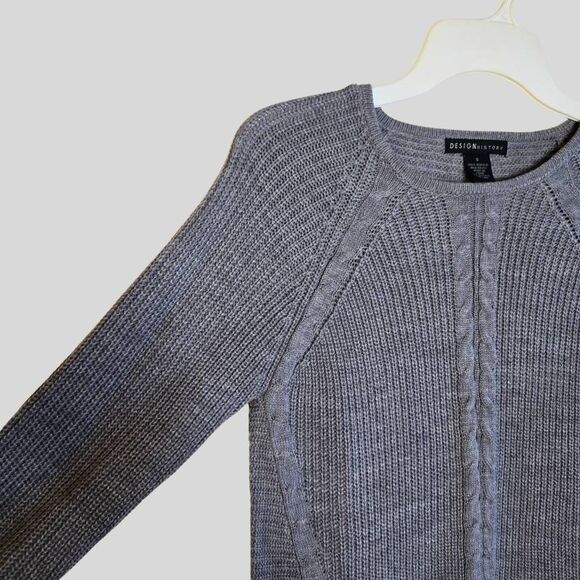 Design History Gray Knit Sweater Women’s Size Small Pullover Long Sleeve - Picture 8 of 11